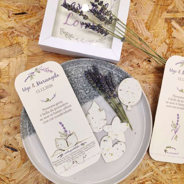 Segnalibro con carta piantabile LAVANDA LOVERS